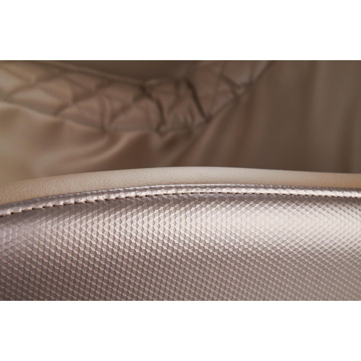 Ekskluzywny Fotel do salonu z funkcją masażu, beżowa ekoskóra