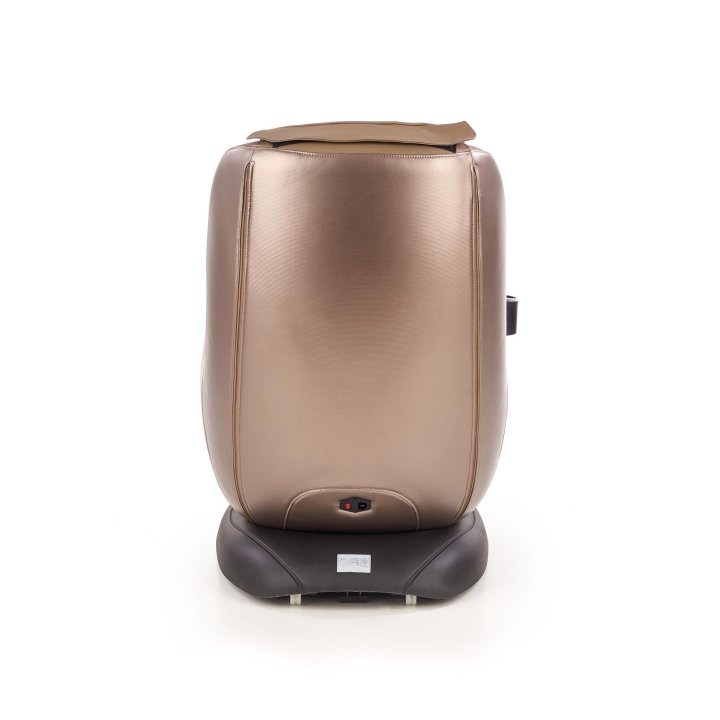 Ekskluzywny Fotel do salonu z funkcją masażu, beżowa ekoskóra