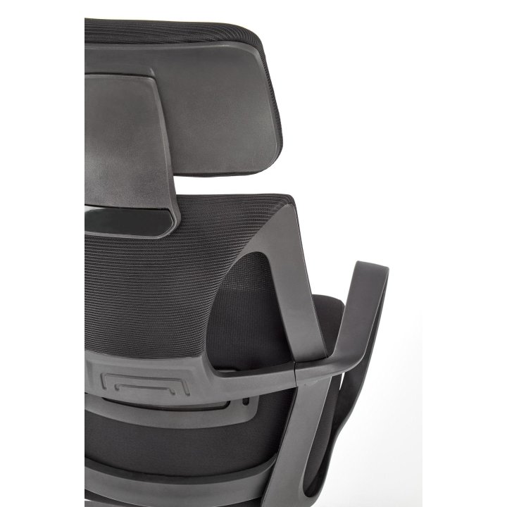 Fotel do biurka obrotowy nowoczesny, kolor czarny, tkanina membranowa, siatka