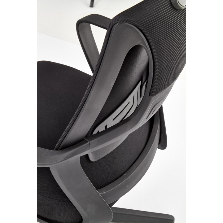 Fotel do biurka obrotowy nowoczesny, kolor czarny, tkanina membranowa, siatka