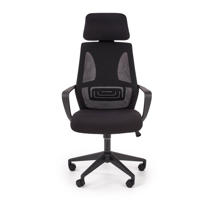 Fotel do biurka obrotowy nowoczesny, kolor czarny, tkanina membranowa, siatka