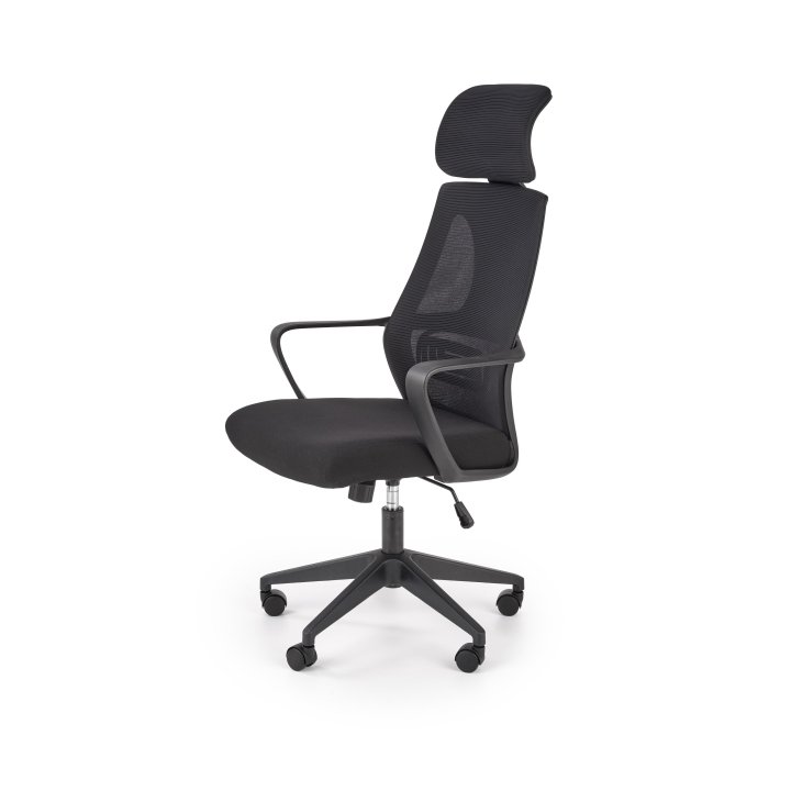 Fotel do biurka obrotowy nowoczesny, kolor czarny, tkanina membranowa, siatka