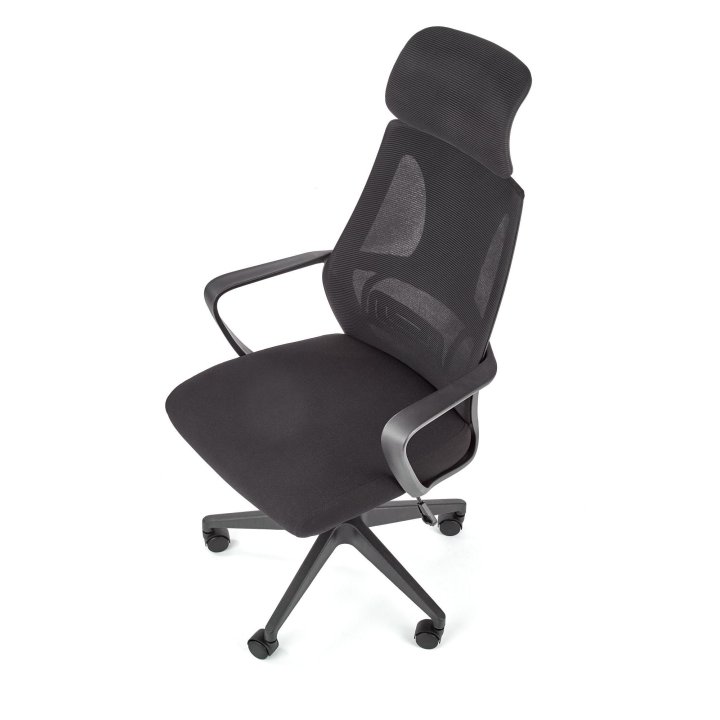 Fotel do biurka obrotowy nowoczesny, kolor czarny, tkanina membranowa, siatka