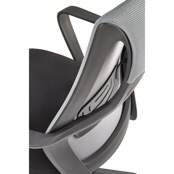 Fotel do biurka obrotowy nowoczesny, kolor popiel, czarny, tkanina membranowa, siatka