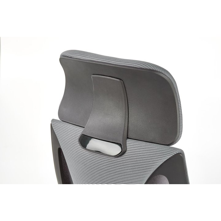 Fotel do biurka obrotowy nowoczesny, kolor popiel, czarny, tkanina membranowa, siatka