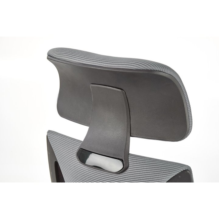 Fotel do biurka obrotowy nowoczesny, kolor popiel, czarny, tkanina membranowa, siatka