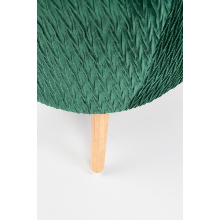 Fotel do salonu klasyczny, kolor ciemny zielony, nóżki drewniane naturalne