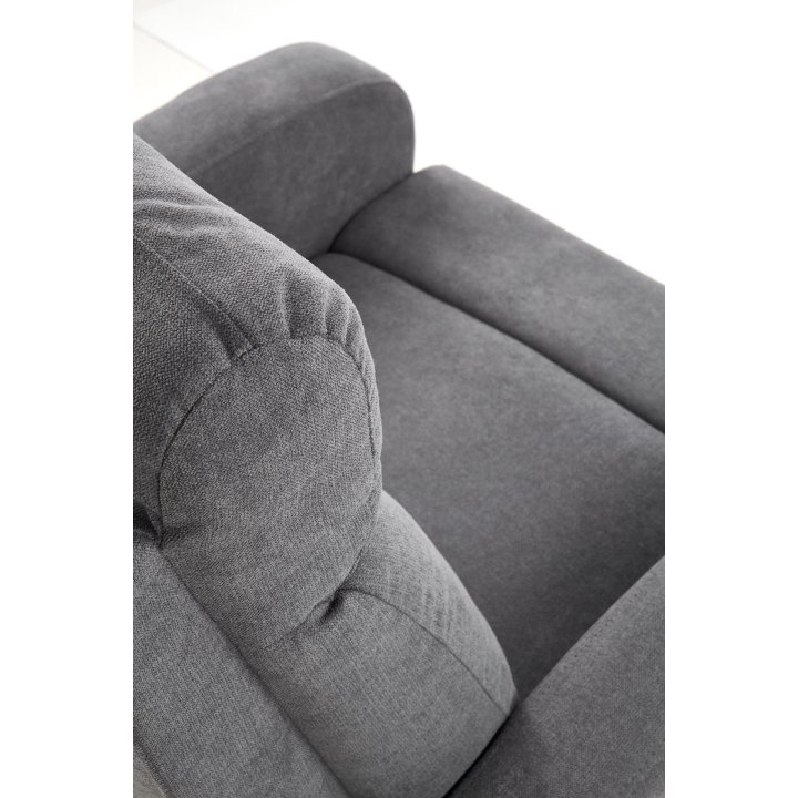 Fotel do biurka kolor ciemnopopielaty rozkładany styl klasyczny, funkcja relax