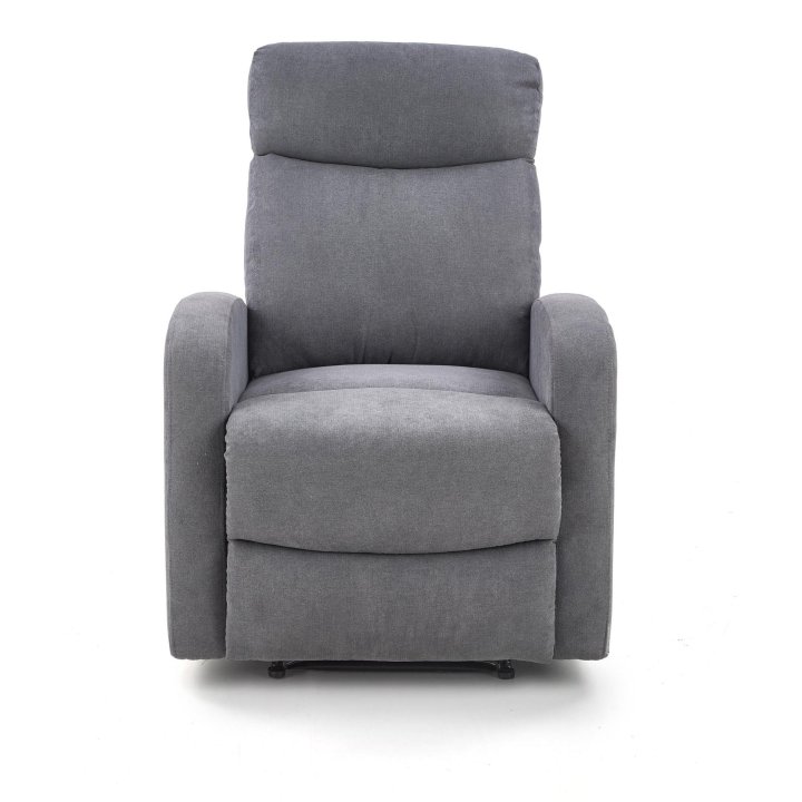Fotel do biurka kolor ciemnopopielaty rozkładany styl klasyczny, funkcja relax