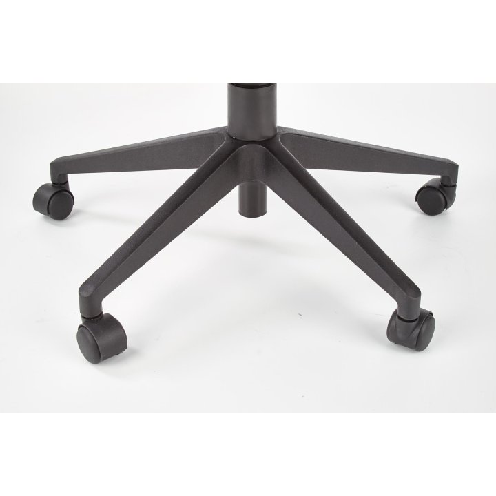 Fotel do biurka, kolor popielaty, z czarną obrotową podstawą na kółkach