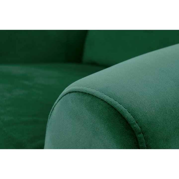 Fotel do salonu klasyczny, rozkładany, funkcja relax, ciemny zielony, tkanina velvet