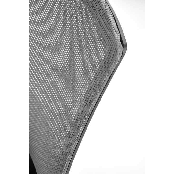 Fotel do biurka kolor czarny z popielatym siatkowym oparciem