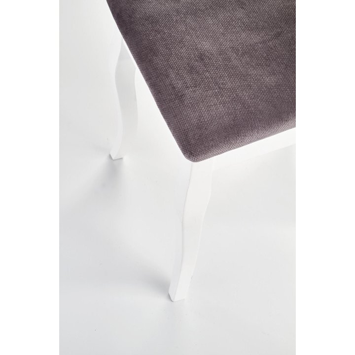 Krzesło do toaletki w stylu glamour biało / popielate