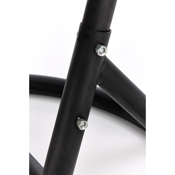 Ogrodowy wiszący fotel, boho, nowoczesny, czarno-popielaty, rattan syntetyczny