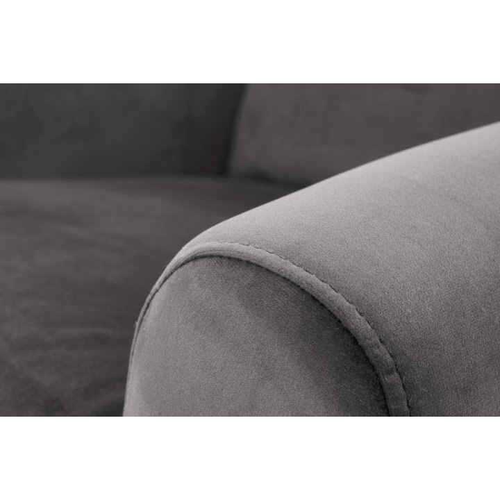 Fotel do salonu klasyczny, rozkładany, funkcja relax, popielaty, tkanina velvet