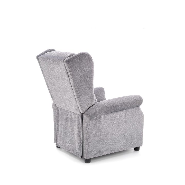 Fotel do salonu klasyczny, rozkładany, masujący, funkcja relax, popielaty, tkanina