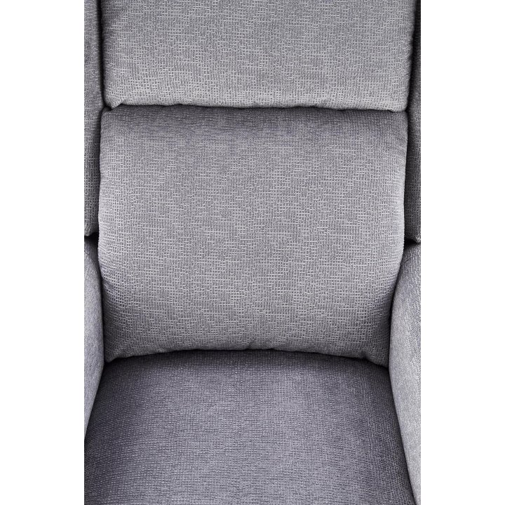 Fotel do salonu klasyczny, rozkładany, masujący, funkcja relax, popielaty, tkanina