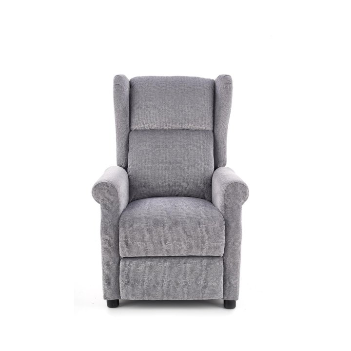 Fotel do salonu klasyczny, rozkładany, masujący, funkcja relax, popielaty, tkanina