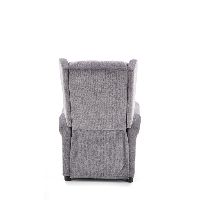 Fotel do salonu klasyczny, rozkładany, masujący, funkcja relax, popielaty, tkanina