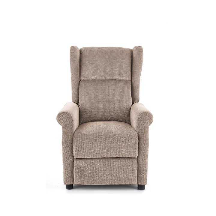 Fotel do salonu klasyczny, rozkładany, masujący, funkcja relax, beżowy, tkanina