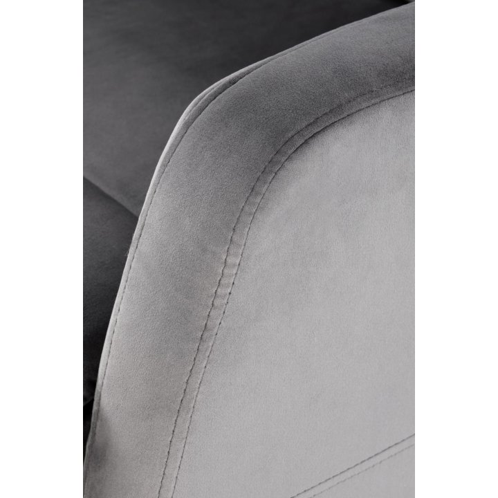 Rozkładany Fotel do salonu z funkcją spania w kolorze popielatym, tkanina velvet