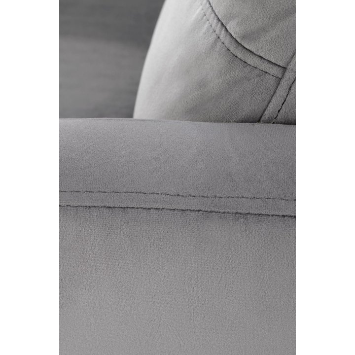Rozkładany Fotel do salonu z funkcją spania w kolorze popielatym, tkanina velvet