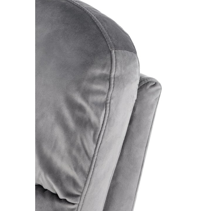 Rozkładany Fotel do salonu z funkcją spania w kolorze popielatym, tkanina velvet