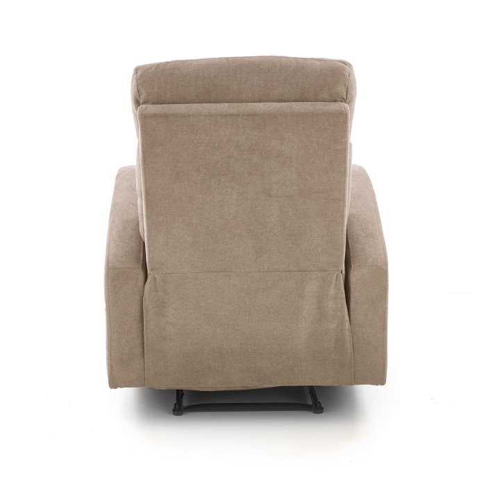 Fotel do salonu kolor beżowy rozkładany styl klasyczny, funkcja relax