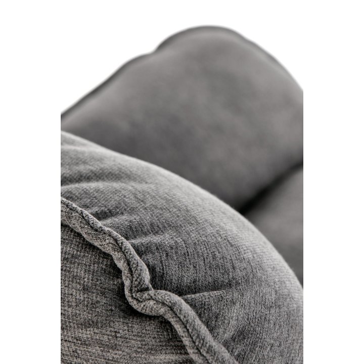 Fotel do salonu nowoczesny, kolor ciemny popielaty i stelaż czarny