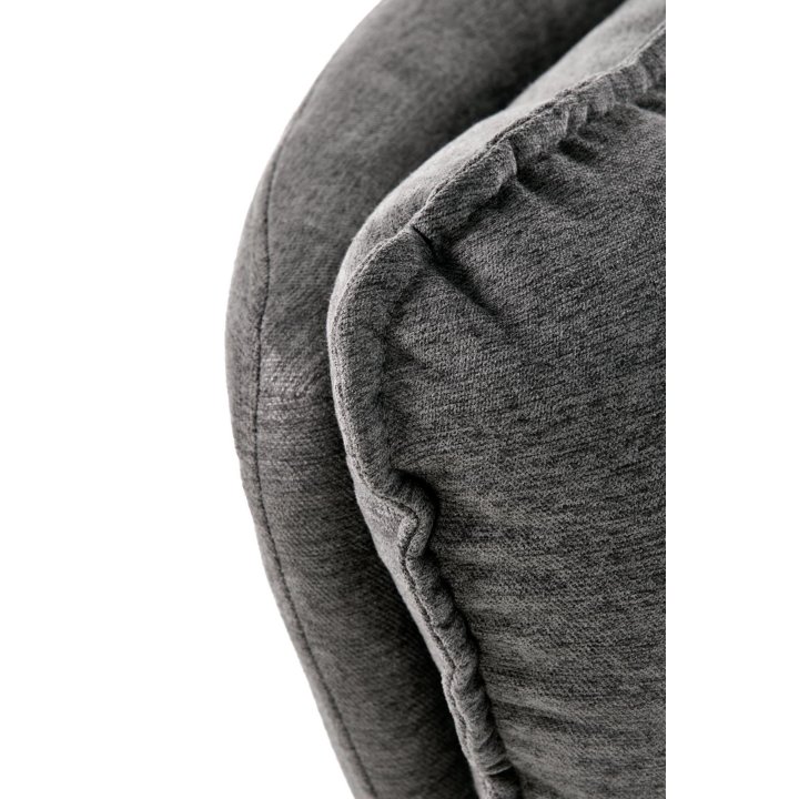 Fotel do salonu nowoczesny, kolor ciemny popielaty i stelaż czarny