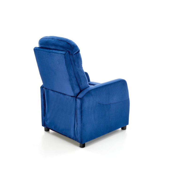 Rozkładany Fotel do salonu z funkcją spania w kolorze granatowym, tkanina velvet