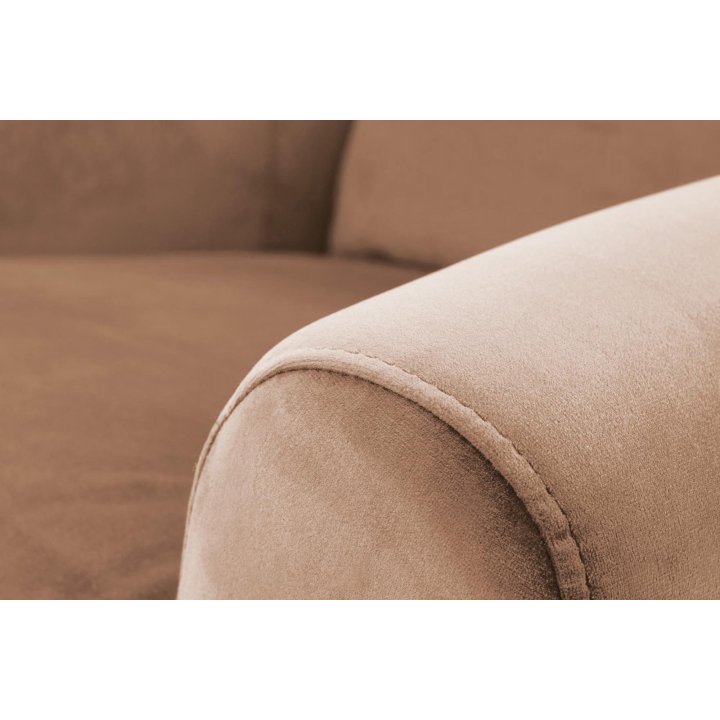 Fotel do salonu klasyczny, rozkładany, funkcja relax, beżowy, tkanina velvet