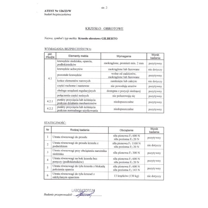 Atestowany Fotel do biurka z zagłówkiem i chromowaną podstawą