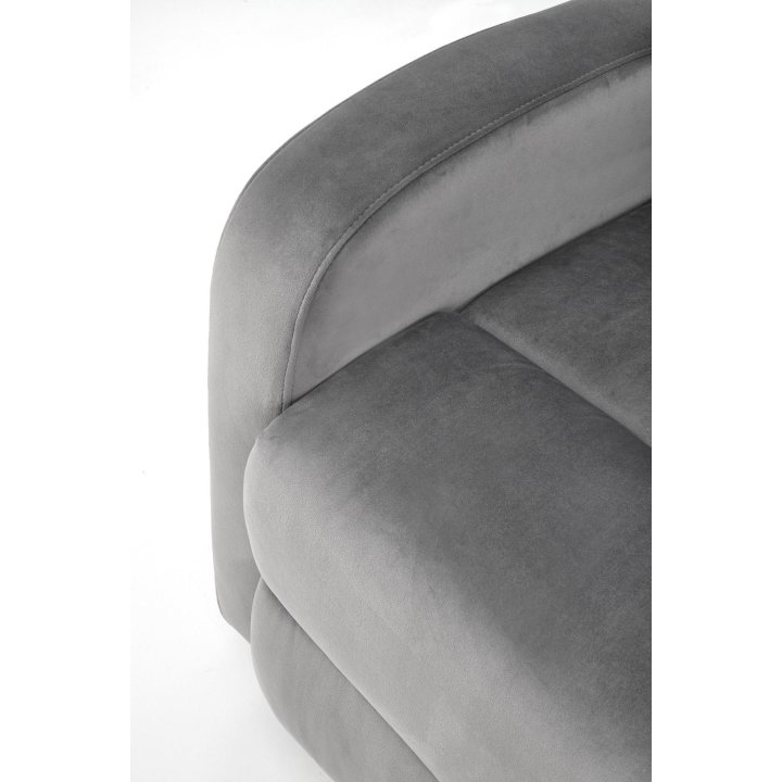 Fotel rozkładany z funkcją kołyski, tkanina velvet, kolor popiel