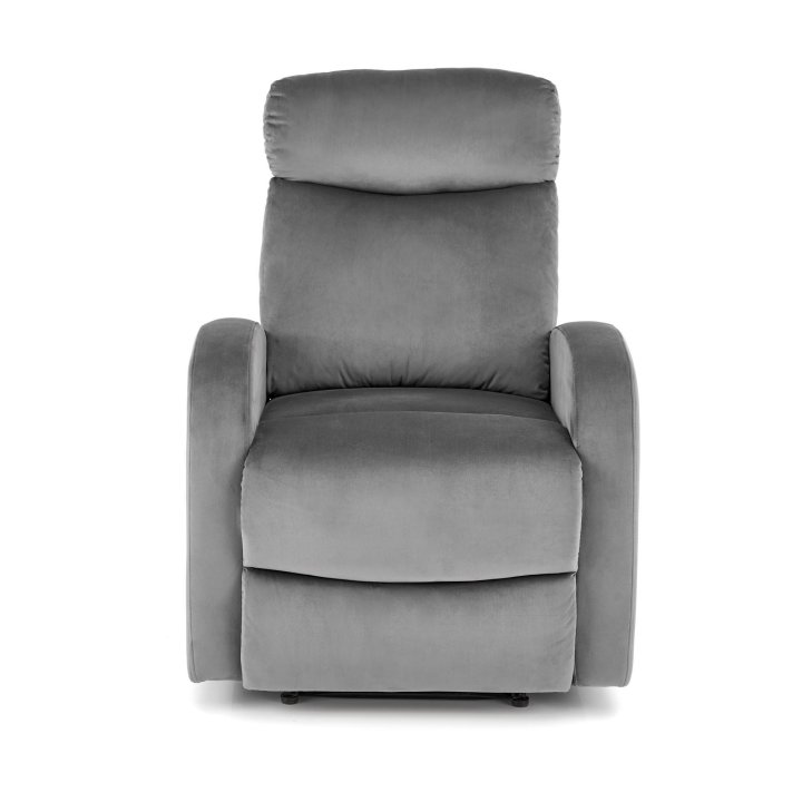 Fotel rozkładany z funkcją kołyski, tkanina velvet, kolor popiel