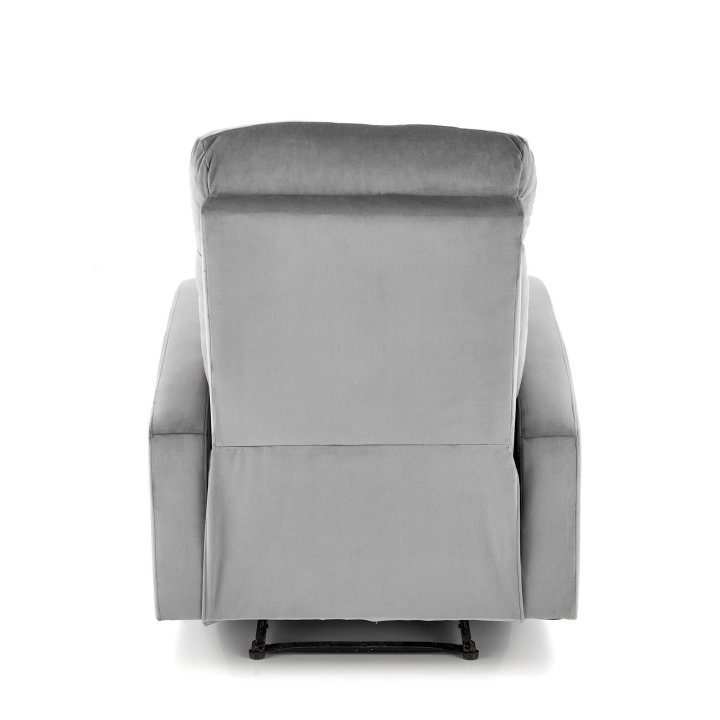 Fotel rozkładany z funkcją kołyski, tkanina velvet, kolor popiel