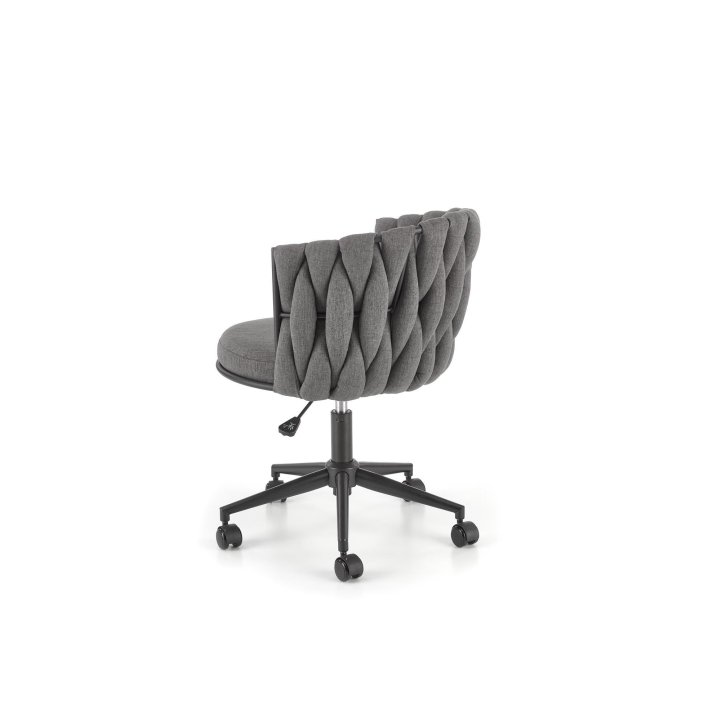 Fotel gabinetowy obrotowy glamour, nowoczesny, kolor popielaty