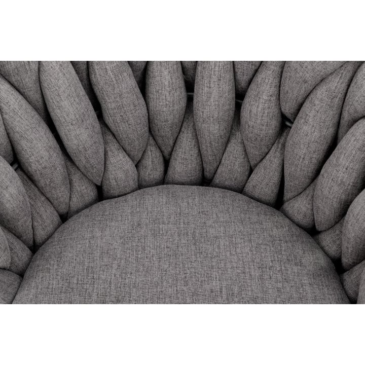 Fotel gabinetowy obrotowy glamour, nowoczesny, kolor popielaty