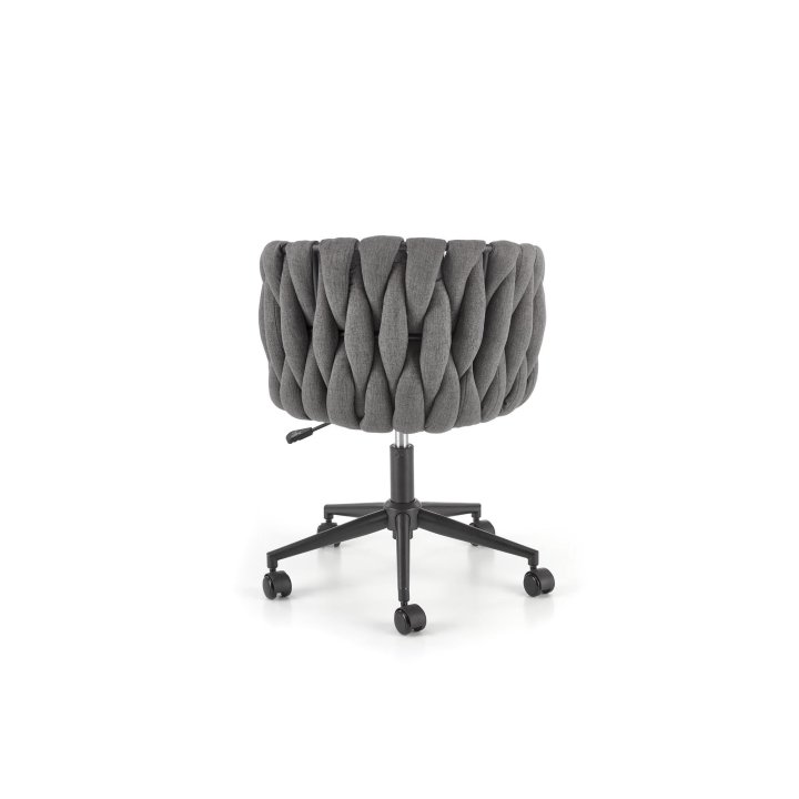 Fotel gabinetowy obrotowy glamour, nowoczesny, kolor popielaty