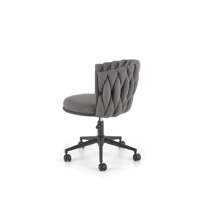 Fotel gabinetowy obrotowy glamour, nowoczesny, kolor popielaty