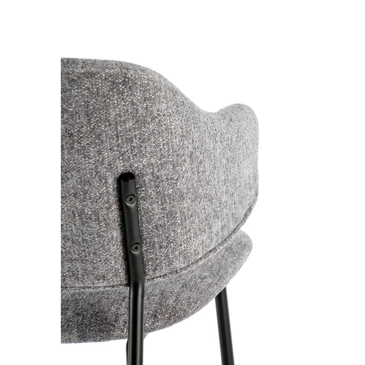 Dwukolorowe krzesło do jadalni w odcieniach szarości - z eleganckim - nowoczesnym designem