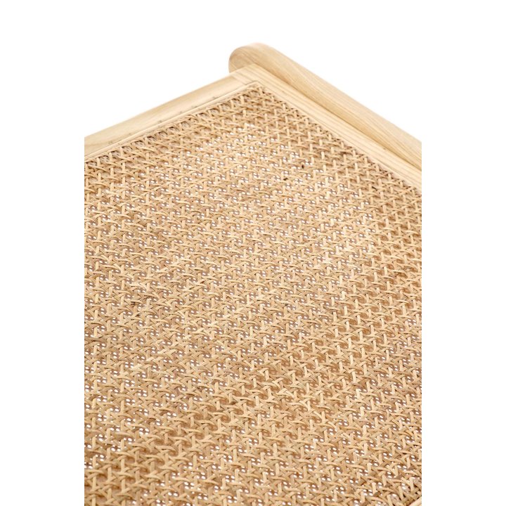 Fotel do salonu, w kolorze naturalnym w stylu boho, rattan naturalny