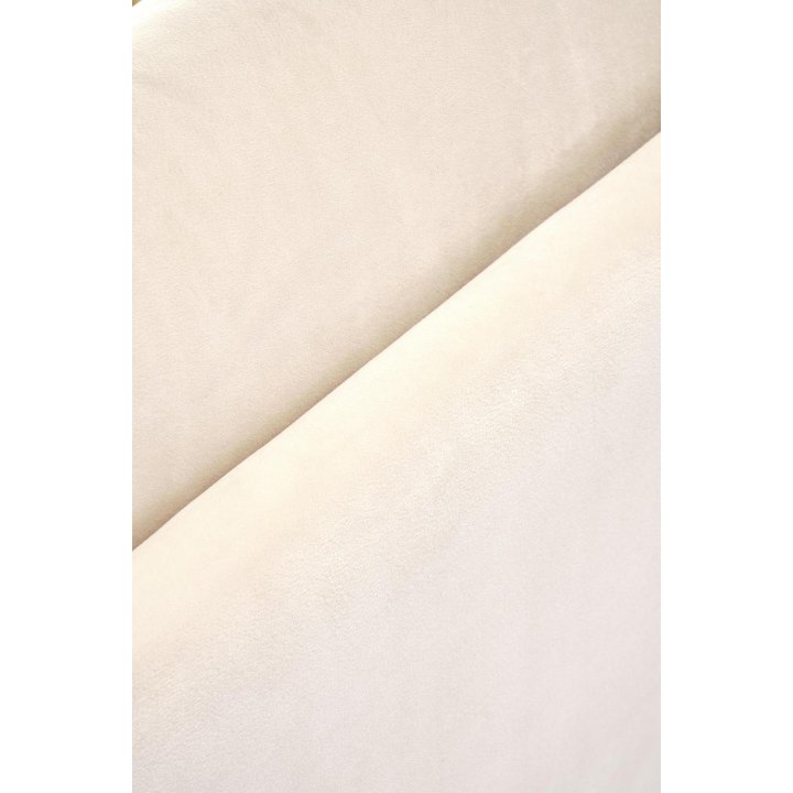 Fotel do salonu, nowoczesny, boho, kolor naturalny z czarnym stelażem, tkanina velvet, rattan syntetyczny