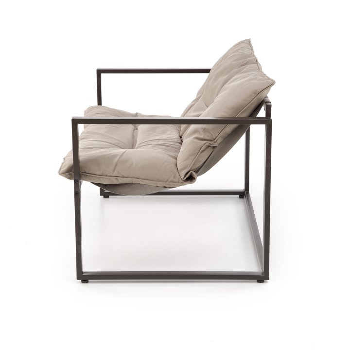 Zestaw ogrodowy nowoczesny loft, kolor cappuccino, stelaż metalowy brązowy