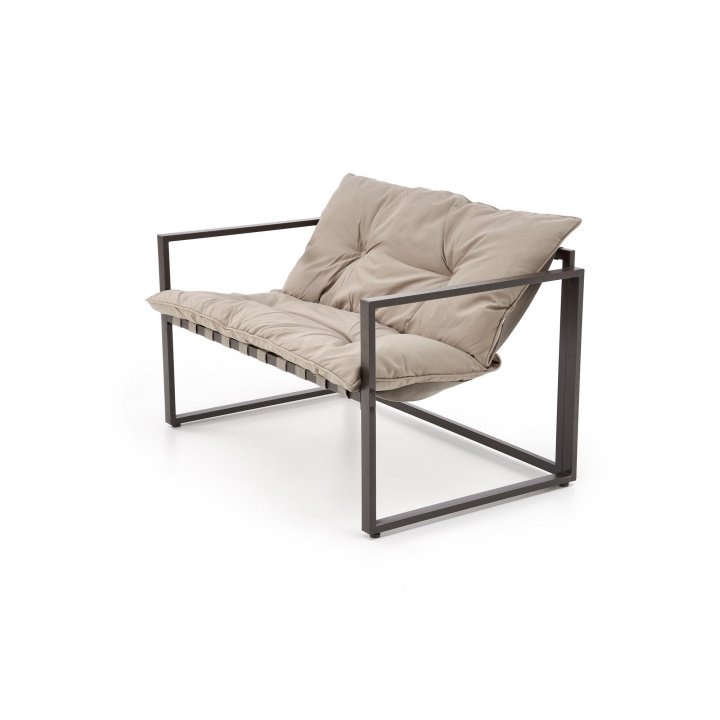 Zestaw ogrodowy nowoczesny loft, kolor cappuccino, stelaż metalowy brązowy