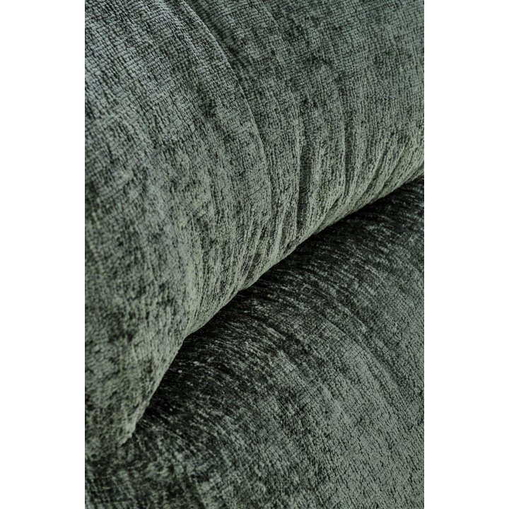 Fotel do salonu, bujany, nowoczesny, kolor ciemny zielony, na płozach drewnianych.