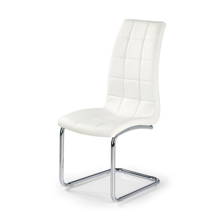 Krzesło do jadalni pikowane białe na płozach