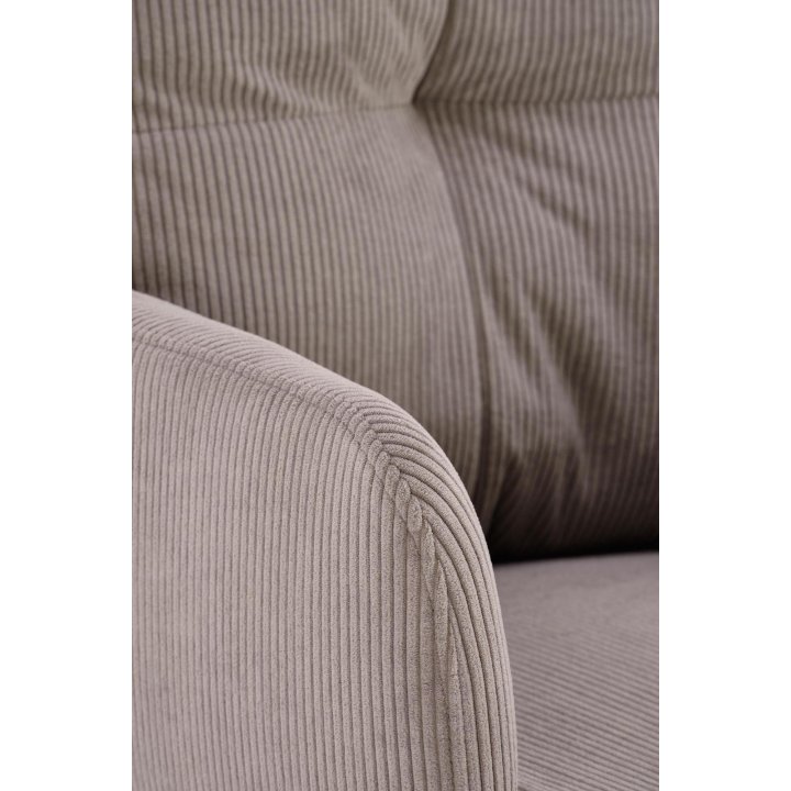 Krzesło popielate obrotowe do salonu z podłokietnikami i miękkim siedziskiem