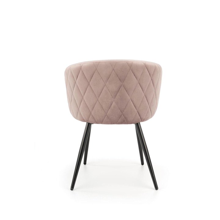 Krzeslo do salonu muszelka beżowe velurowe