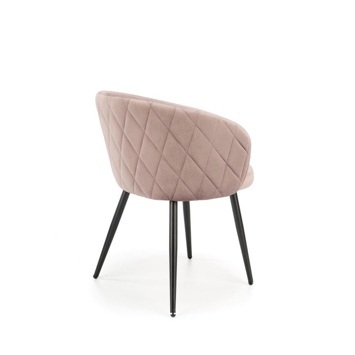 Krzeslo do salonu muszelka beżowe velurowe